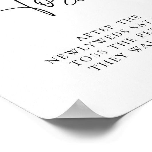 Elegante eenvoudige kalligrafie bruiloft bloemblaa poster (Hoek)