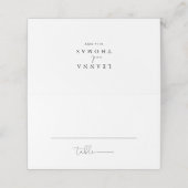 Elegante eenvoudige kalligrafie bruiloft plaats ka (Buitenkant ongevouwen)