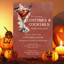 Elegante Eenvoudige Kostuums Cocktails Halloween F