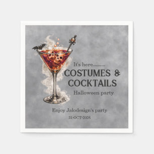 Elegante Eenvoudige Kostuums Cocktails Halloween F Servet
