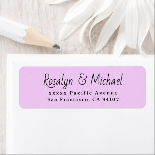 Elegante Eenvoudige Lavendel Retouradreslabels Etiket