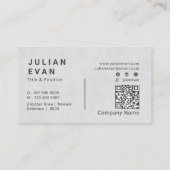 Elegante Eenvoudige Lichtgevende Typografie Haarst Visitekaartje (Achterkant)