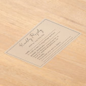 Elegante eenvoudige minimale script vriendelijk an acryl uitnodigingen (Laagn)