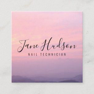 Elegante eenvoudige minimalistische bewerkbare vis vierkante visitekaartje