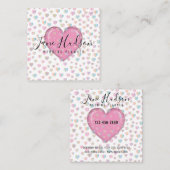 Elegante eenvoudige minimalistische bewerkbare vis vierkante visitekaartje (Voorkant / Achterkant)