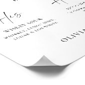 Elegante eenvoudige minimalistische handtekening D Poster (Hoek)