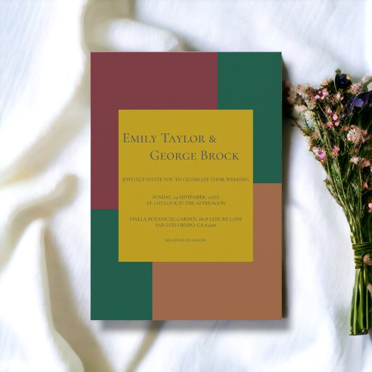 Elegante Eenvoudige Minimalistische Kleurrijke Mod Kaart