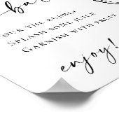 Elegante eenvoudige minimalistische Mimosa Bar bru Poster (Hoek)