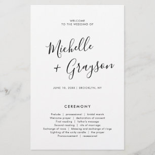 Elegante eenvoudige minimalistische moderne bruilo