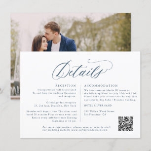 Elegante eenvoudige minimalistische moderne bruilo informatiekaartje