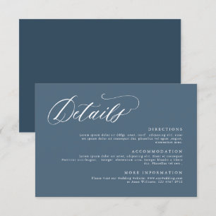 Elegante eenvoudige minimalistische moderne bruilo informatiekaartje