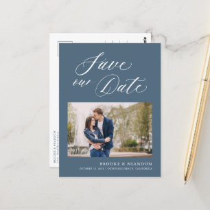 Elegante eenvoudige minimalistische moderne save t briefkaart