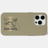 Elegante eenvoudige minimalistische pastel initial Case-Mate iPhone case (Achterkant (horizontaal))