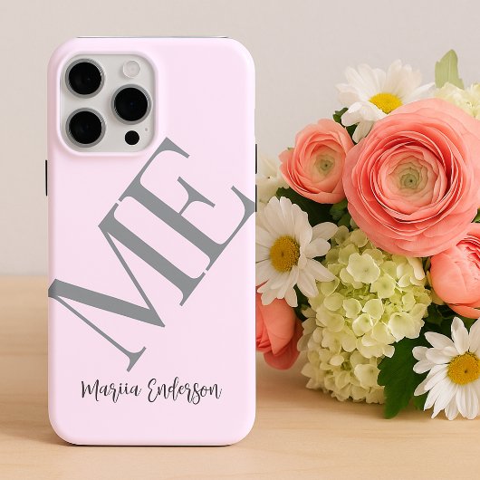 Elegante eenvoudige minimalistische pastel initial Case-Mate iPhone case