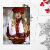 Elegante eenvoudige minimalistische vrolijke kerst folie uitnodiging