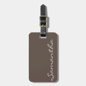 Elegante eenvoudige moderne chique trendy monogram bagagelabel (Voorkant verticaal)