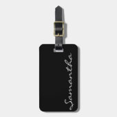 Elegante eenvoudige moderne chique trendy monogram bagagelabel (Voorkant verticaal)