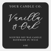 Elegante eenvoudige moderne kaars label (Voorkant)