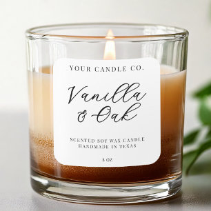 Elegante eenvoudige moderne kaars label
