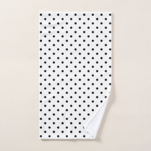 Elegante eenvoudige moderne zwart witte stip handdoek
