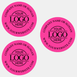 Elegante Eenvoudige Roze Zakelijke Logo Promotione Labels