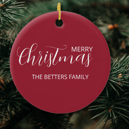 Elegante eenvoudige schone Frosted Berry Kerstmis Keramisch Ornament