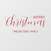 Elegante eenvoudige schone Frosted Berry Kerstmis Raamsticker (Vel)