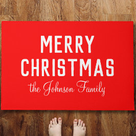Elegante eenvoudige schone rode kerst deurmat