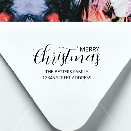 Elegante eenvoudige schone salie groene kerst  zelfinktende stempel