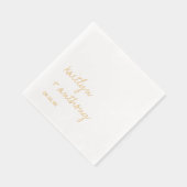 Elegante eenvoudige script minimalistische bruilof folie servetten (Rechts)