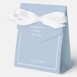 Elegante Eenvoudige Stofblauwe Jongens Baby Shower Bedankdoosjes