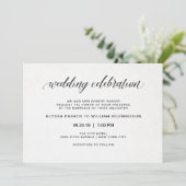 Elegante eenvoudige typografie | huwelijksuitnodig kaart (Staand voorkant)