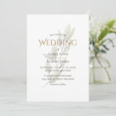 Elegante Eenvoudige Waterverf Groene Blad Modern Kaart (Staand voorkant)