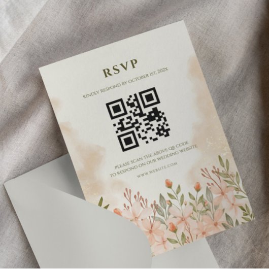 Elegante eenvoudige Wildflower RSVP