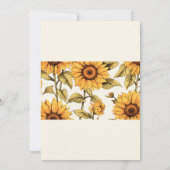 Elegante eenvoudige zonnebloem kaart (Achterkant)