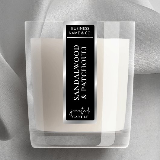 Elegante Eenvoudige Zwart & Zilver Tamper Proof Ka Labels