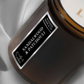 Elegante Eenvoudige Zwart & Zilver Tamper Proof Ka Labels