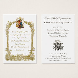 Elegante Eerste Heilige Communie Herinnering Heili Visitekaartje