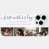 Elegante eerste Moederdag aangepaste fotocollage Case-Mate iPhone Case (Achterkant (horizontaal))
