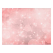 Elegante effen roze blush sprankeling tafelkleed (Voorkant (Horizontaal))