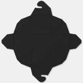 Elegante effen zwarte bedankdoosjes (Ongevouwen)