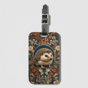 Elegante egel William Morris geïnspireerd Bagagelabel