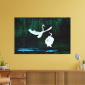 Elegante Egrets in Dance Canvas Afdruk (Insitu (Woonkamer))