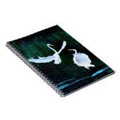 Elegante Egrets in Dance Notitieboek (Rechterzijde)