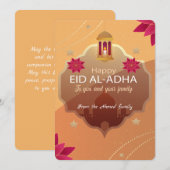 Elegante Eid al-Adha Mubarak Kaart (Voorkant / Achterkant)