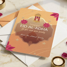 Elegante Eid al-Adha Mubarak Kaart