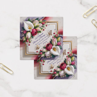 Elegante Eid Al Adha wenskaart met witte Calla Vierkante Visitekaartjes