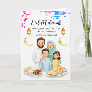 Elegante Eid al-Fitr kaart voor familie en vriende