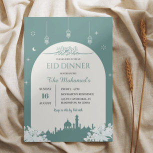 Elegante Eid-dineruitnodiging 1447 Hidjri Kaart