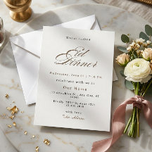 Elegante Eid-dineruitnodiging Minimalistisch Goud